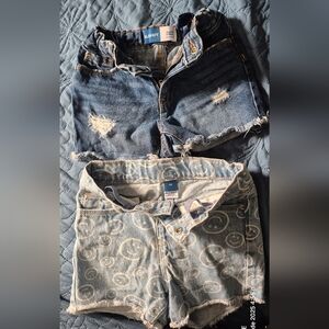 Old Navy Kids Distressed and Smiley Denim Shorts
